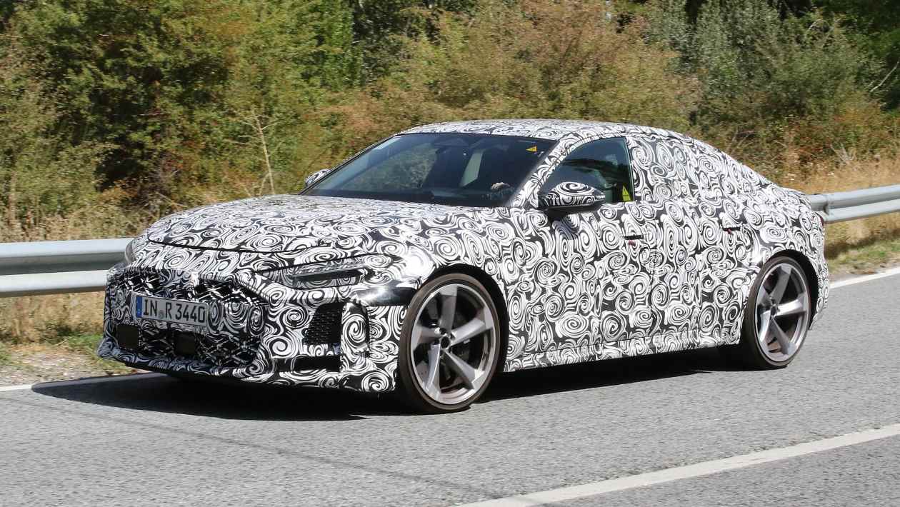 Audi RS5 spied testing V6 hybrid power and over 500bhp expected evo